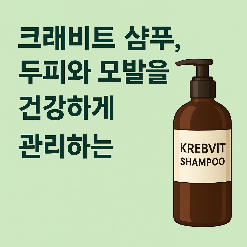 크래비트 샴푸, 두피와 모발을 건강하게 관리하는 방법