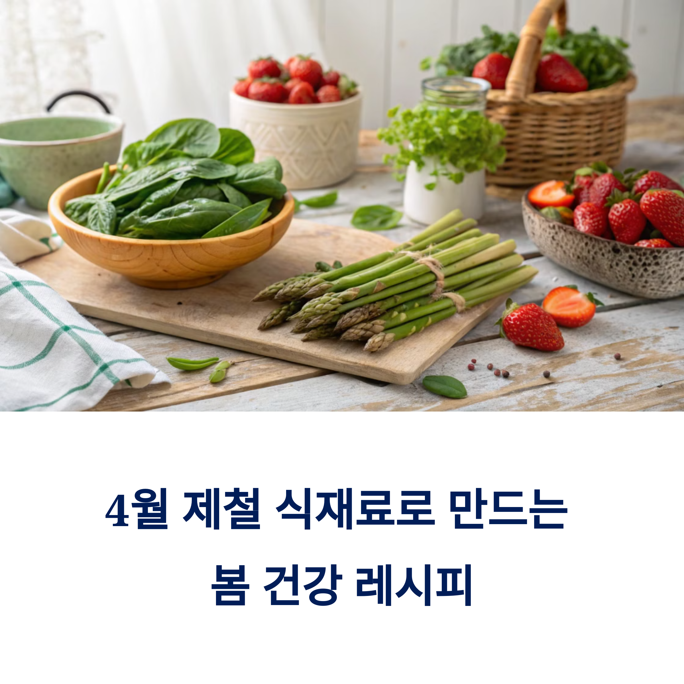4월 제철 식재료, 몸이 먼저 반응하는 봄 건강 레시피