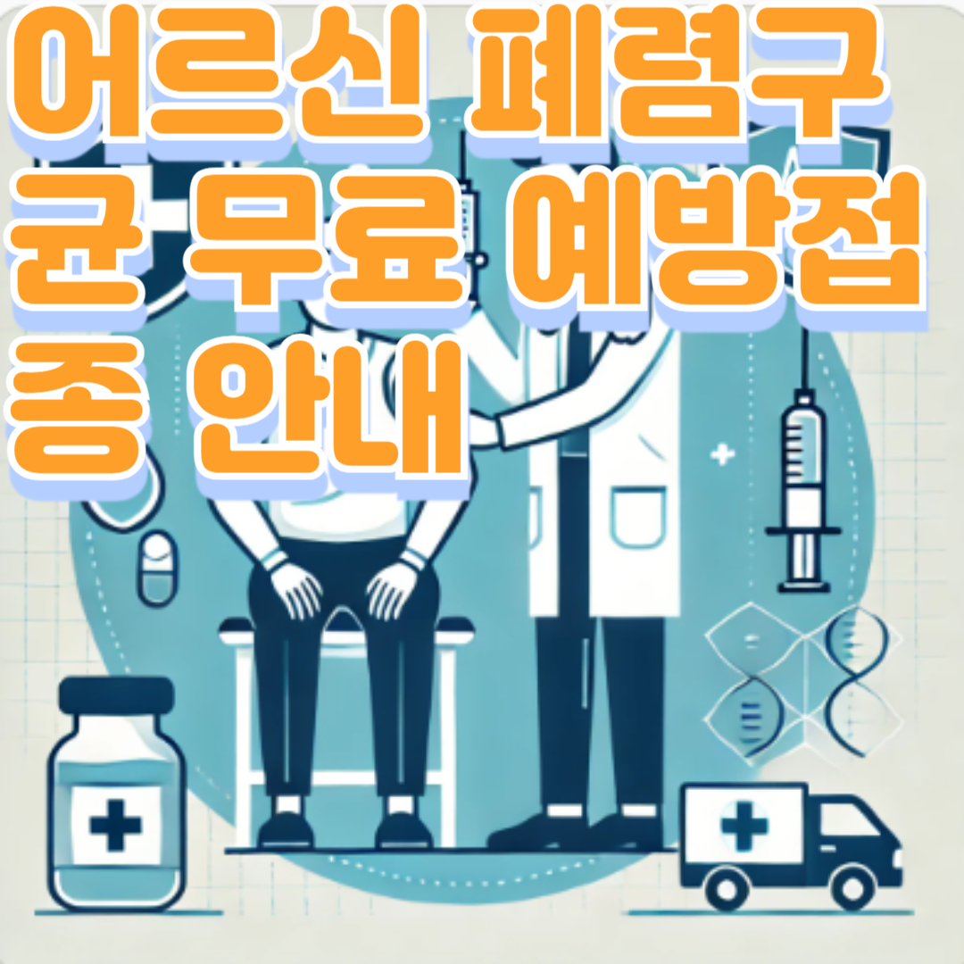 어르신 폐렴구균 무료 예방접종 안내
