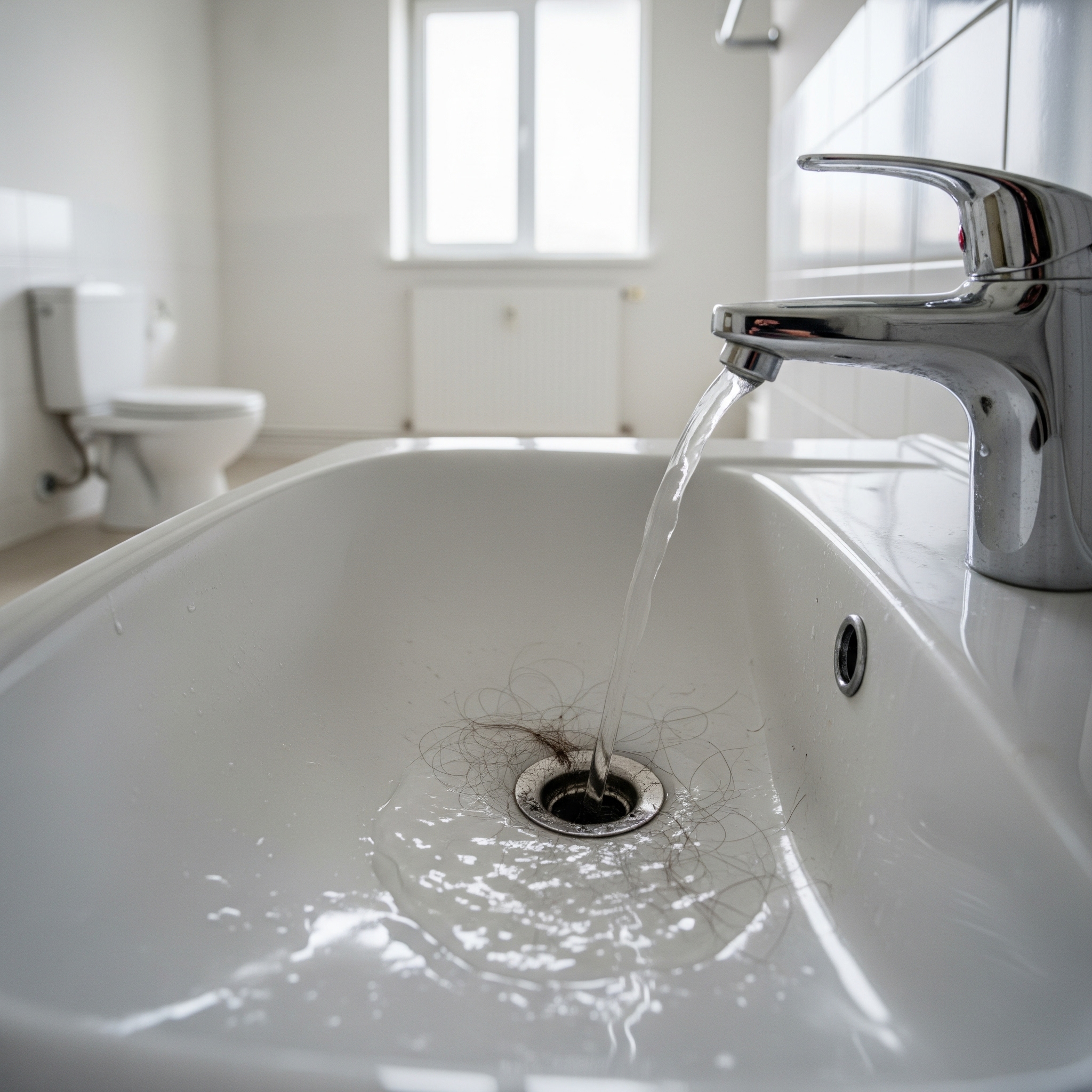 막힌 세면대 하수구 뚫는 법 비교. 과탄산소다와 트래펑 사용 전후 모습으로, 머리카락과 이물질로 막혔던 배수구가 깨끗