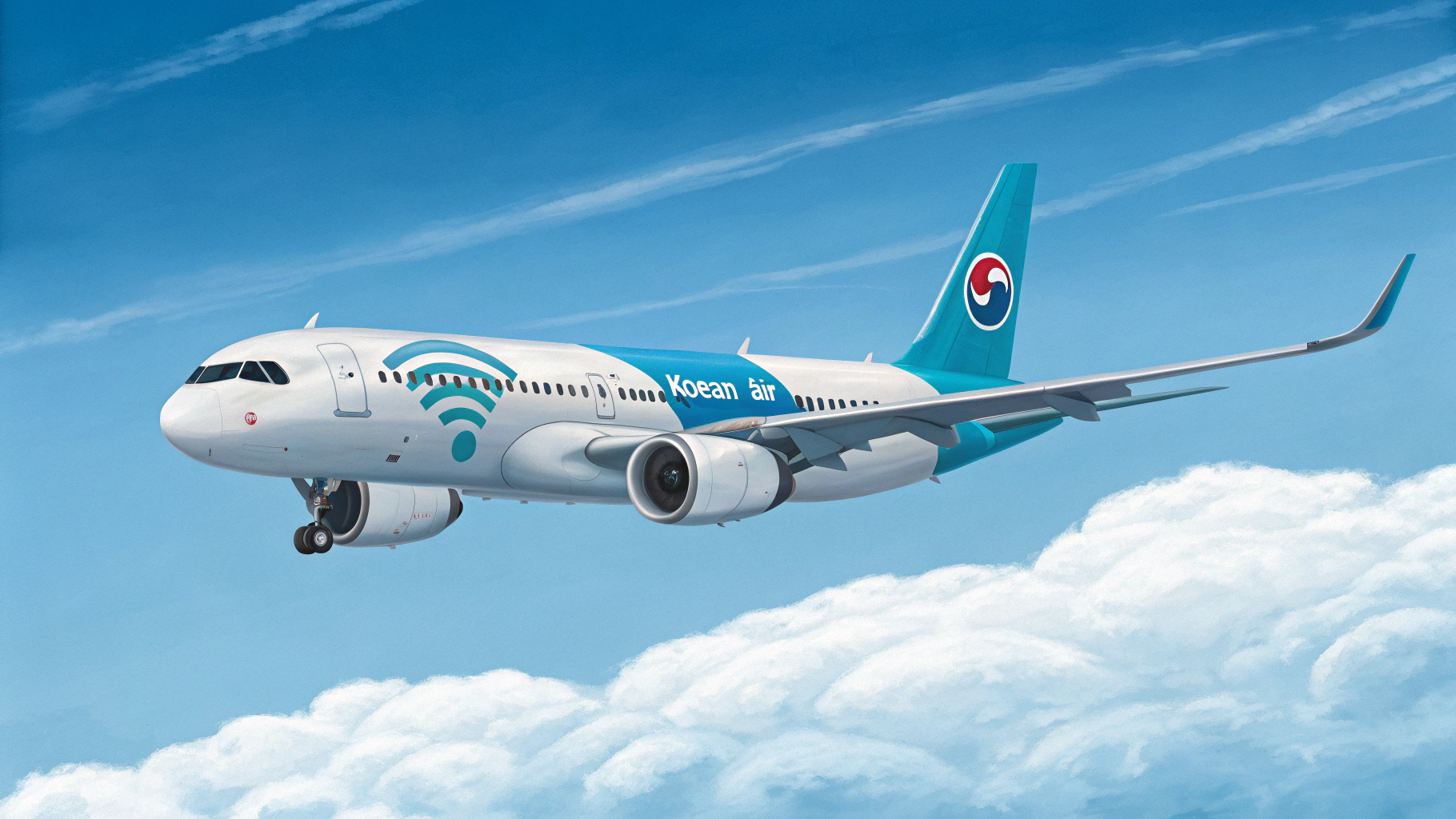 대한항공 기내 와이파이 이미지 표현