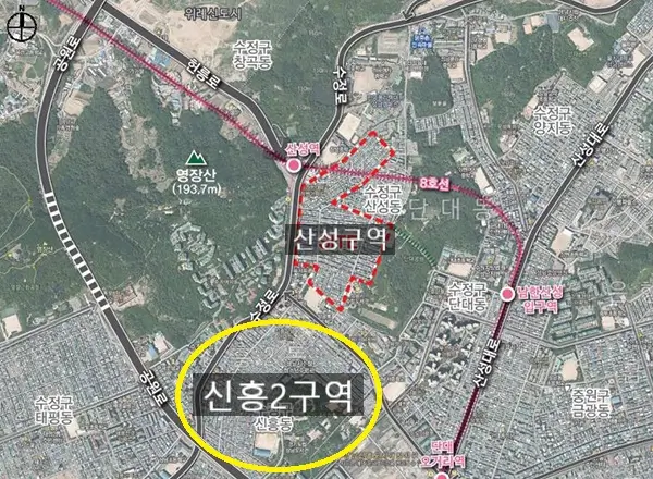 산성구역-옆-신흥2구역-위치-지도