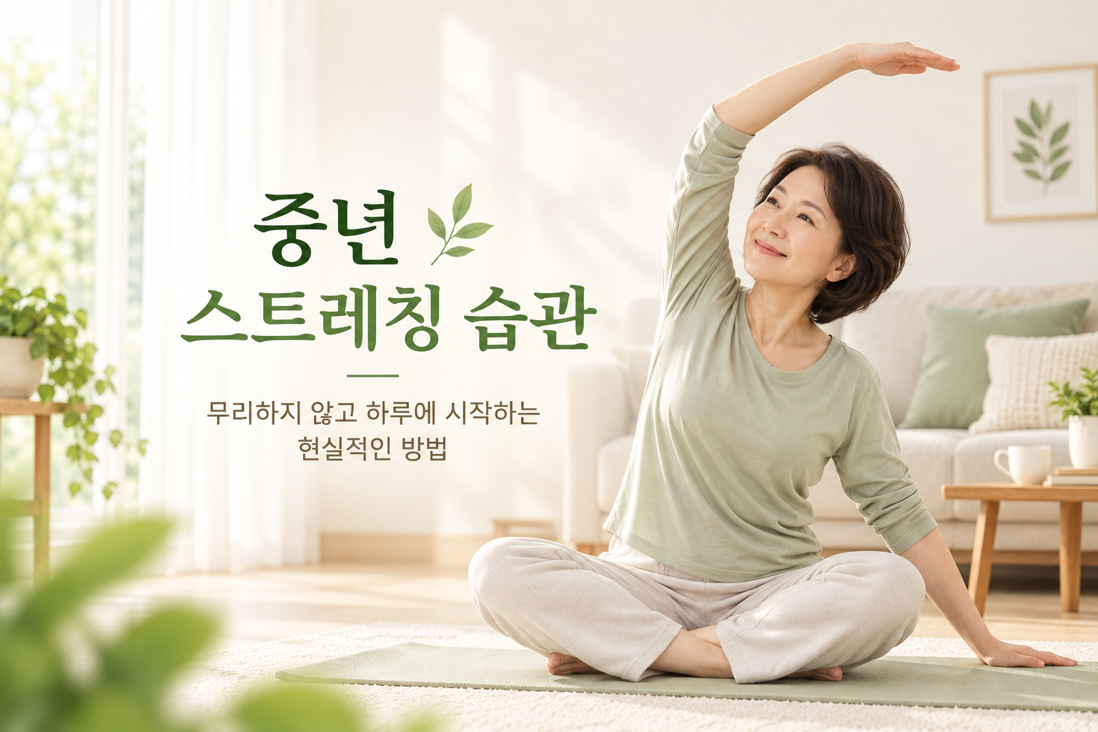 중년 스트레칭 습관, 무리하지 않고 하루에 시작하는 현실적인 방법