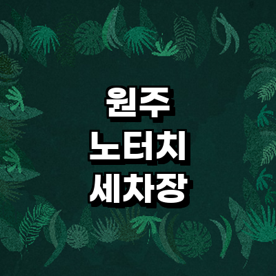 원주시 노터치 세차