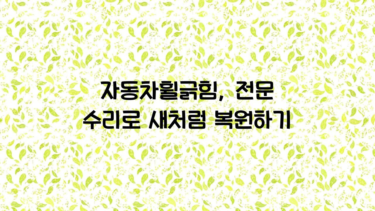 자동차휠긁힘