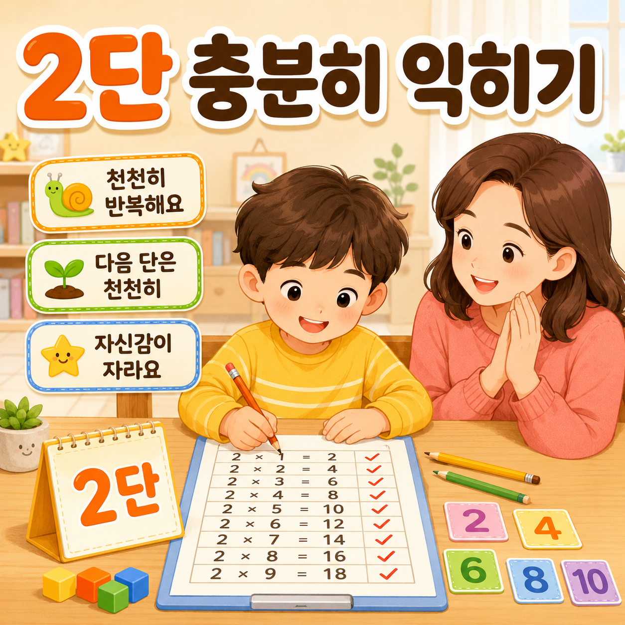 충분히 익힌 뒤 다음 단으로 넘어가요
