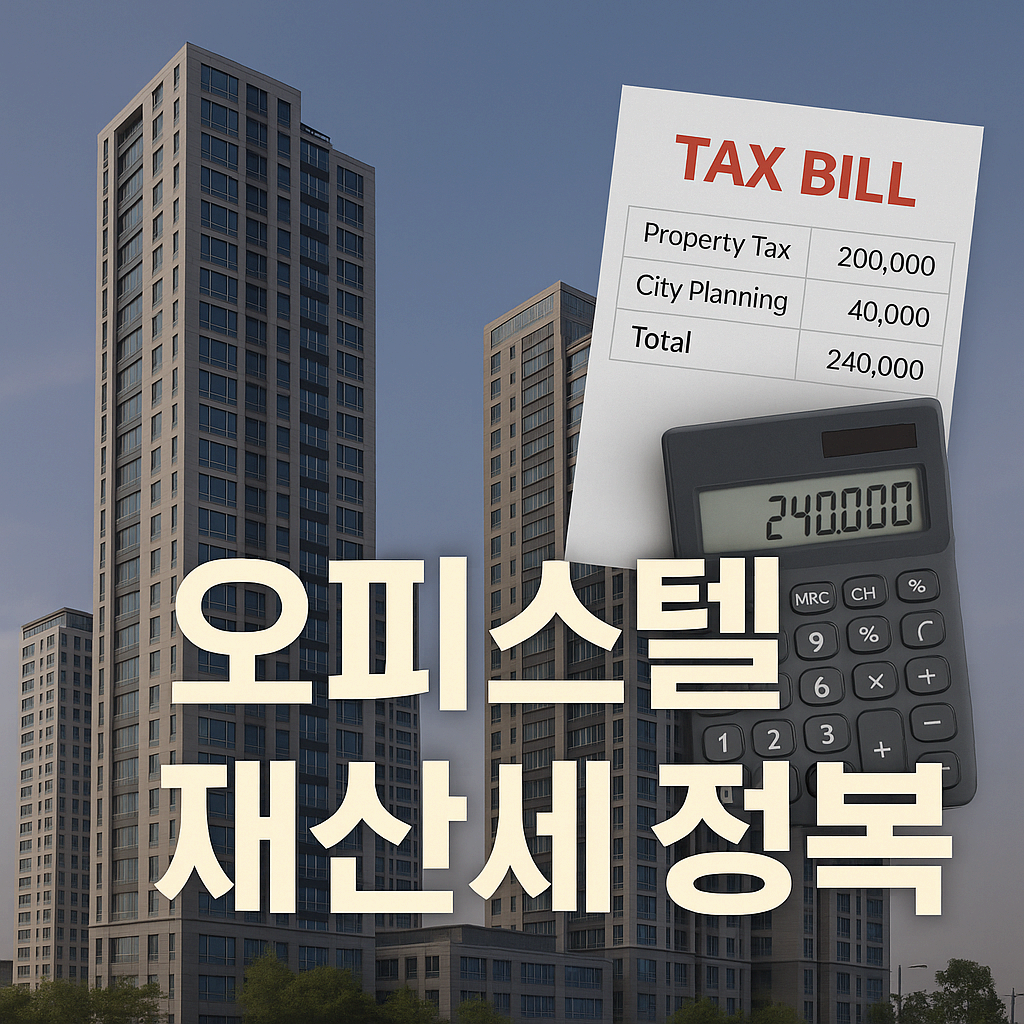 오피스텔 재산세 계산기 사용법과 절세 팁까지!