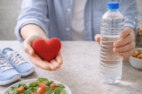 건강한 심장을 하트로 표현한 모습