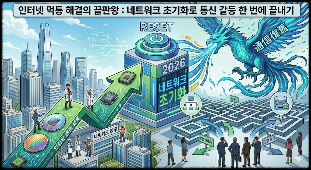 인터넷 먹통 해결의 끝판왕 : 네트워크 초기화로 통신 갈등 한 번에 끝내기