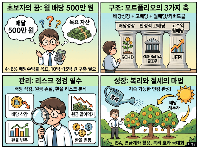 배당주로 월500만원 수익을 위한 포트폴리오와 실천방법