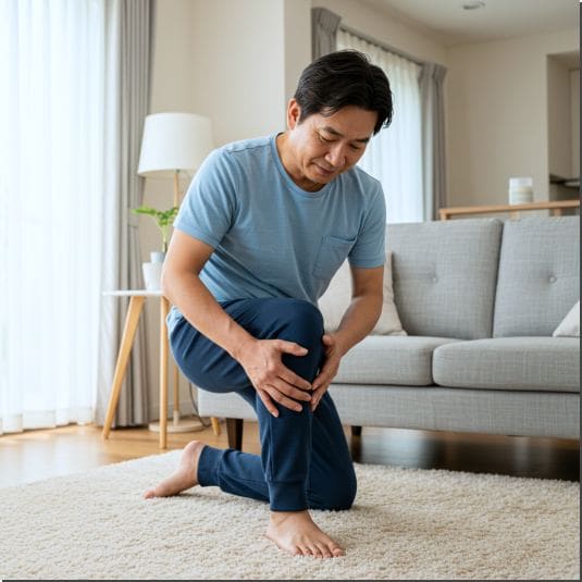 로노펜정 효능 관절염, 관절 통증이 있는 중년 남성 사진
