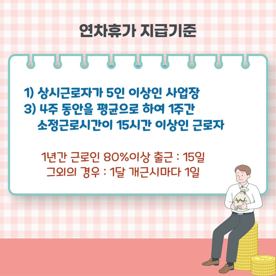 2024 연차 계산기 (연차휴가 계산방법)
