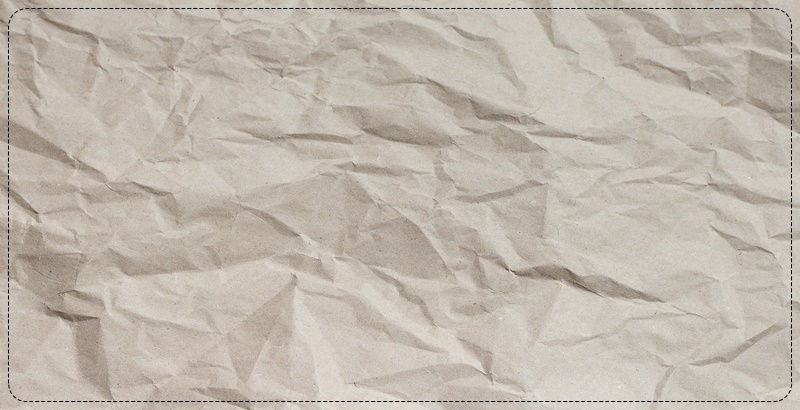 구김이 많이 있는 종이 한장
