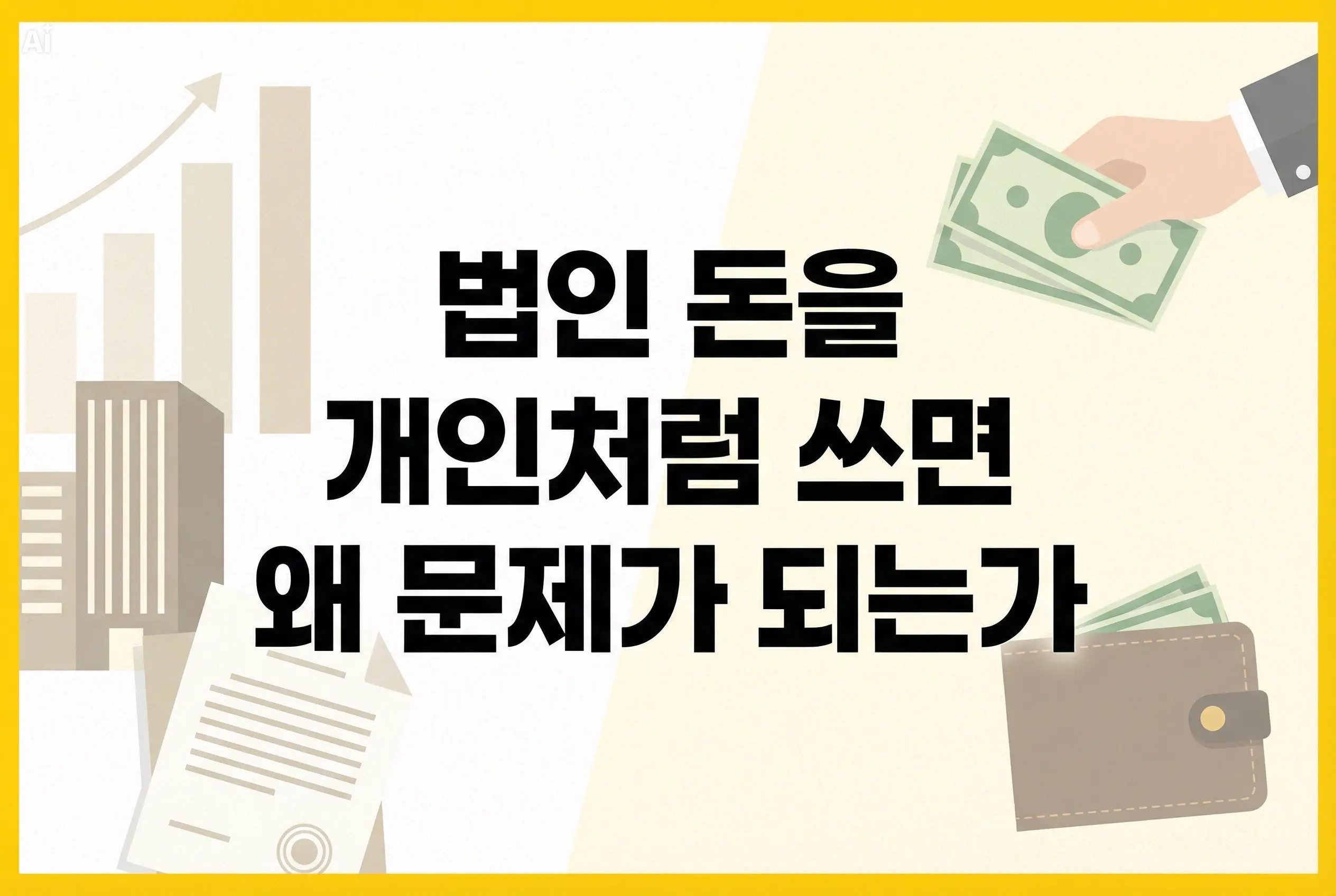 법인 돈을 개인처럼 쓰면 왜 문제가 되는가