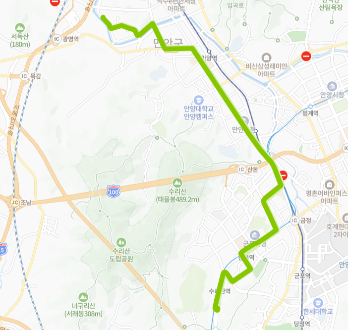 군포-안양-88번-버스-노선-지도