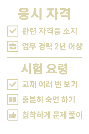 금융보안관리사 응시자격 요건 및 시험 준비 팁 체크리스트 이미지 – 교육 수료, 3년 경력, 실무 중심