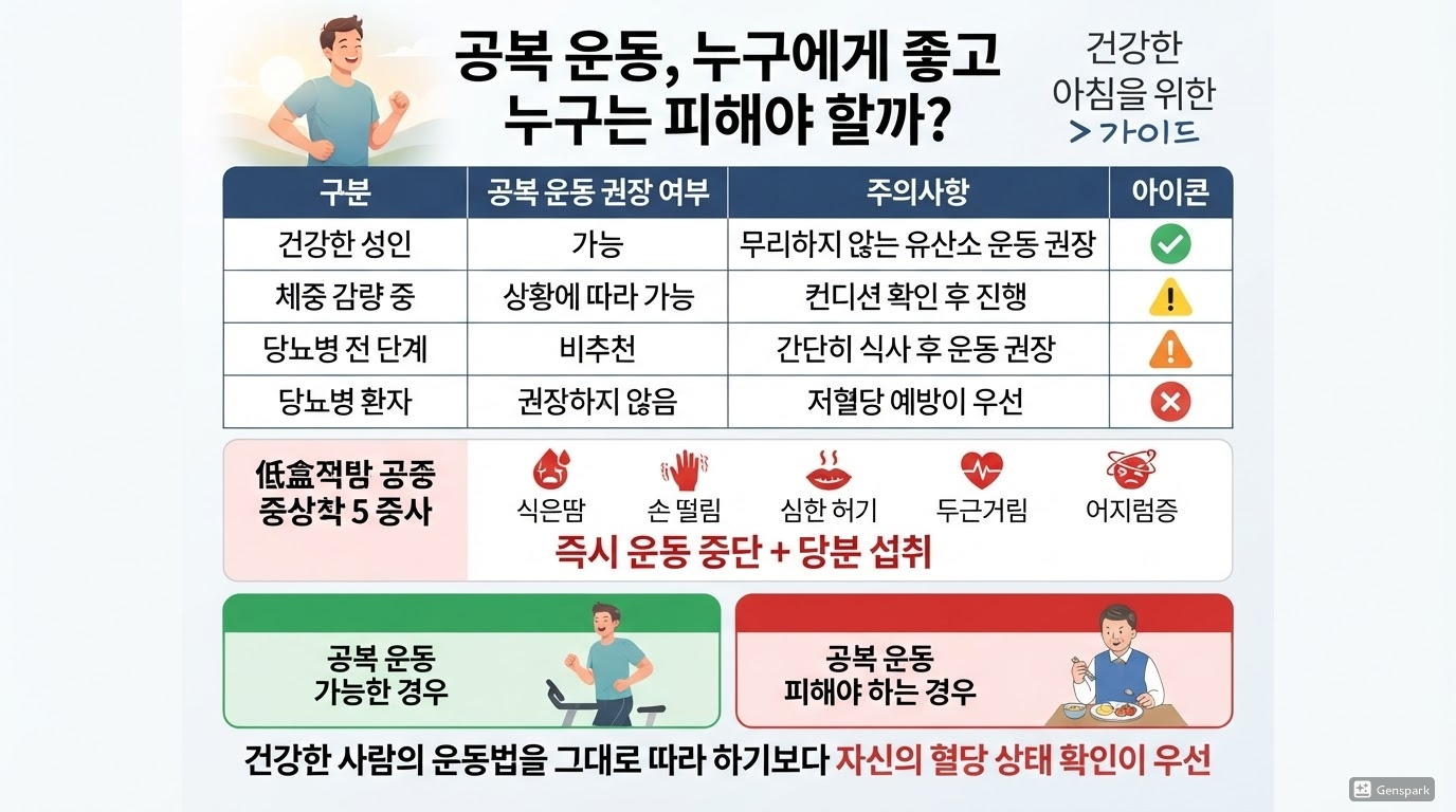 공복 운동, 누구에게 좋고 누구는 피해야 할까?