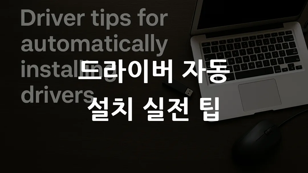 드라이버 자동 설치 실전 팁 6가지