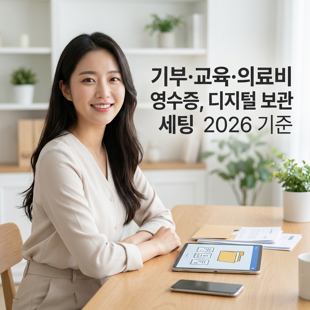 기부·교육·의료비 영수증 | 디지털 보관 세팅 2026 기준