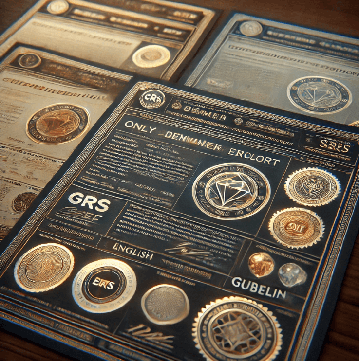 보석 감별서 이미지