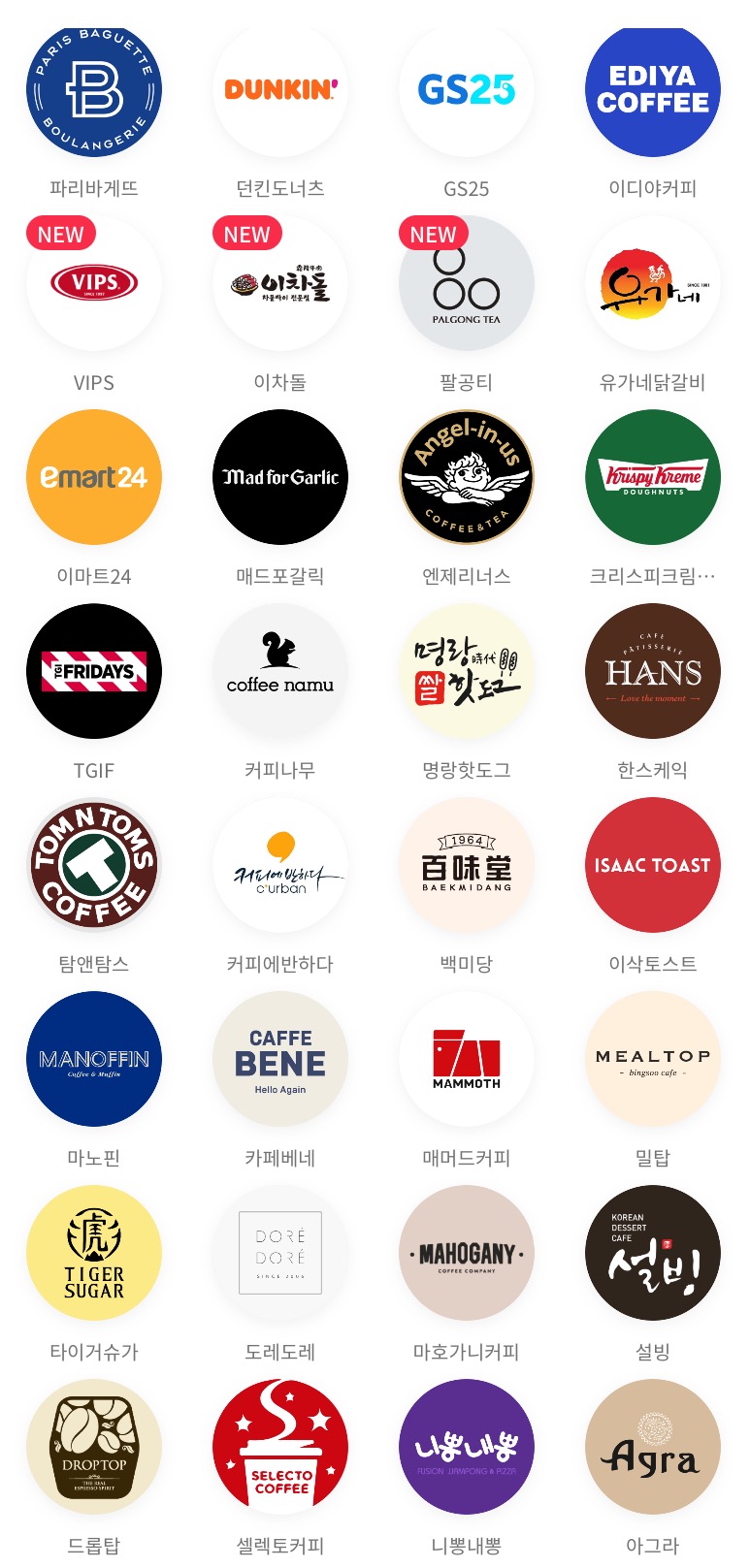 머지포인트 사용처(카페/레스토랑)