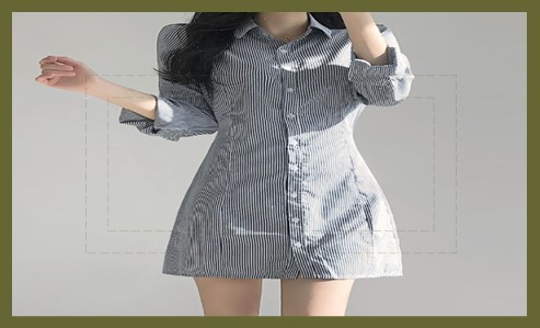 스트라이프 셔츠 드레스