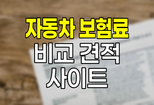 자동차 보험료 비교 견적 사이트 활용법