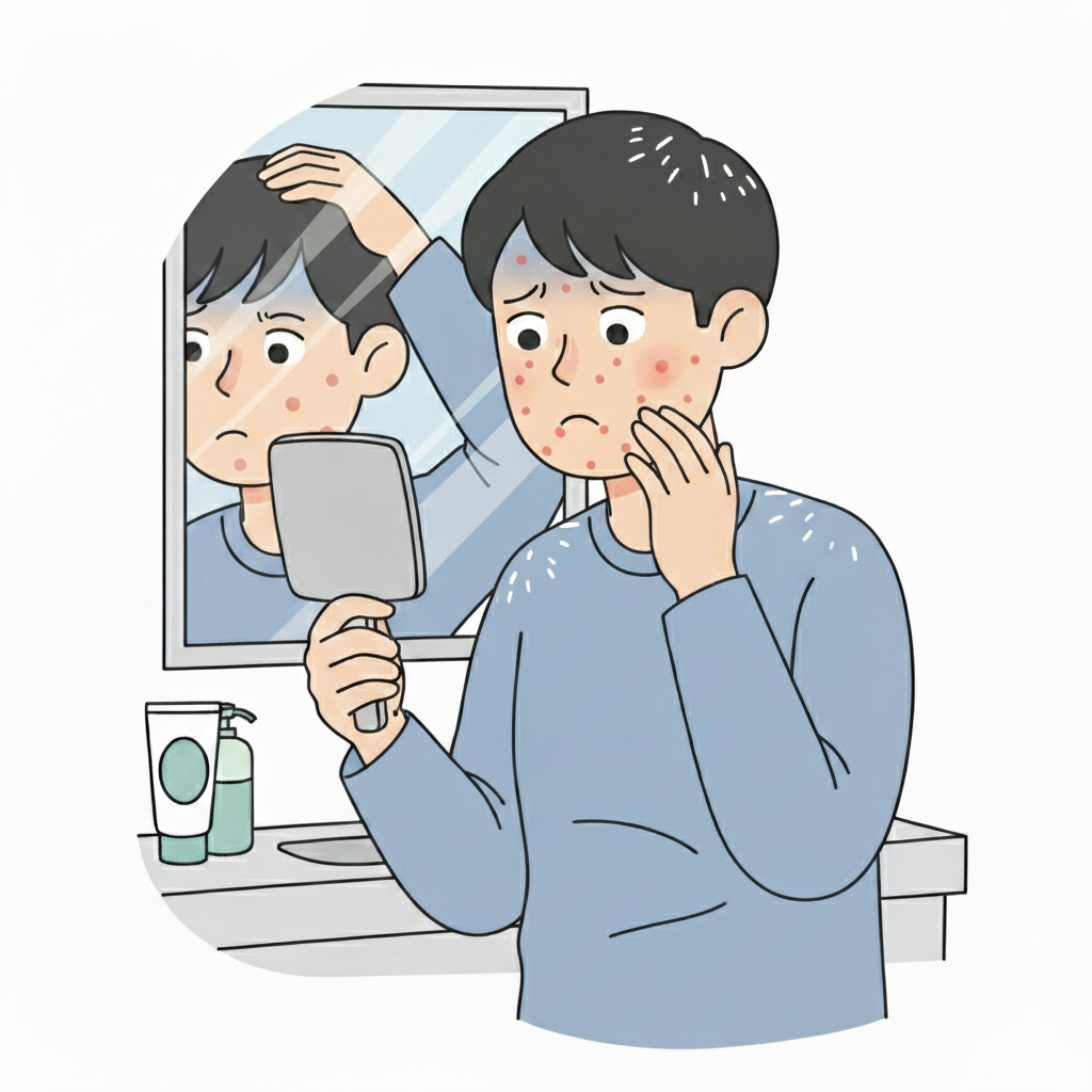 여드름과 비듬의 공통점: 피지선비대와 곰팡이포자의 합작품