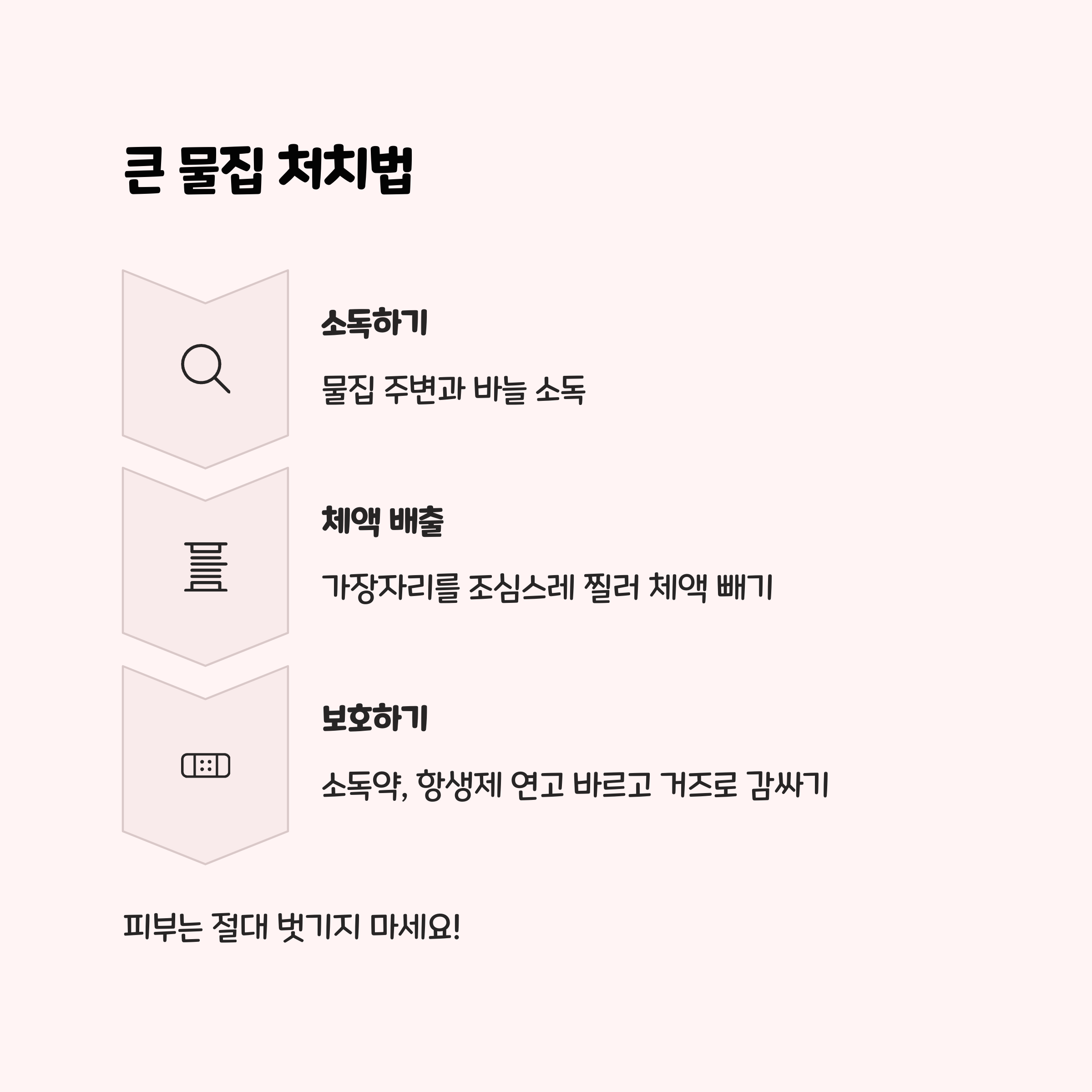 물집이 크거나 통증이 심할 땐?