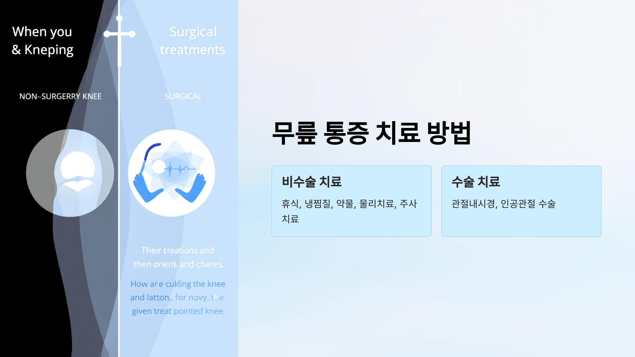 무릎 통증과 관련된 사진입니다.