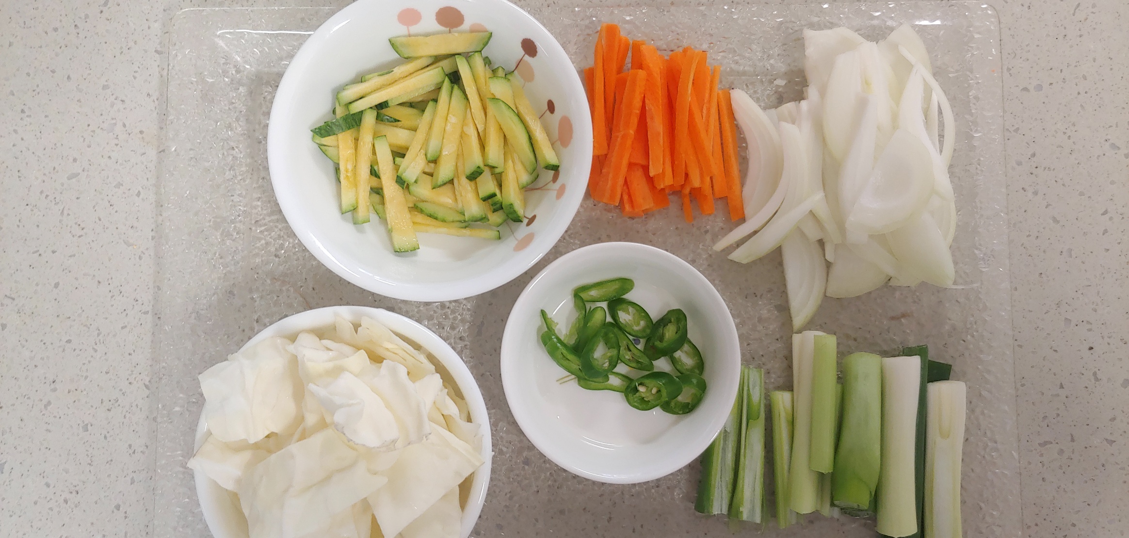 준비한 기본 재료들.