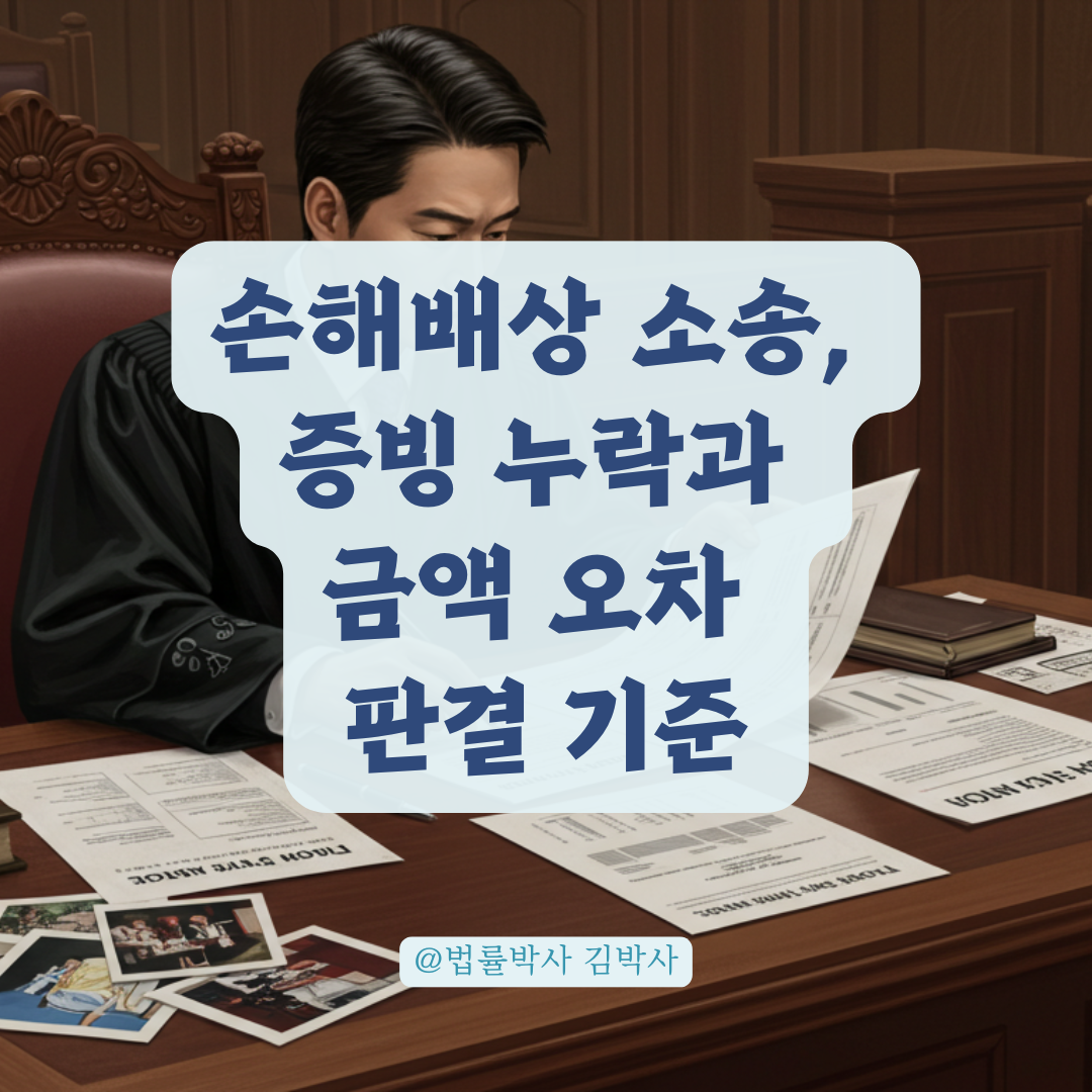 손해배상 소송 시 증빙 누락이나 금액 오차, 판사가 어떻게 판단할까?