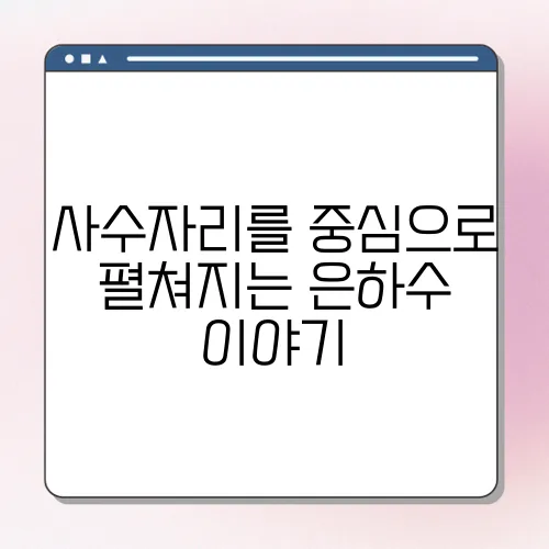 사수자리를 중심으로 펼쳐지는 은하수 이야기