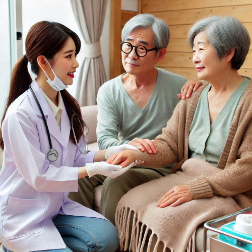 집에서 요양 받는 재가노인복지시설 서비스 받고 있는 노인