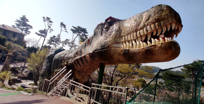 공룡 미끄럼틀 멀리서 본모습