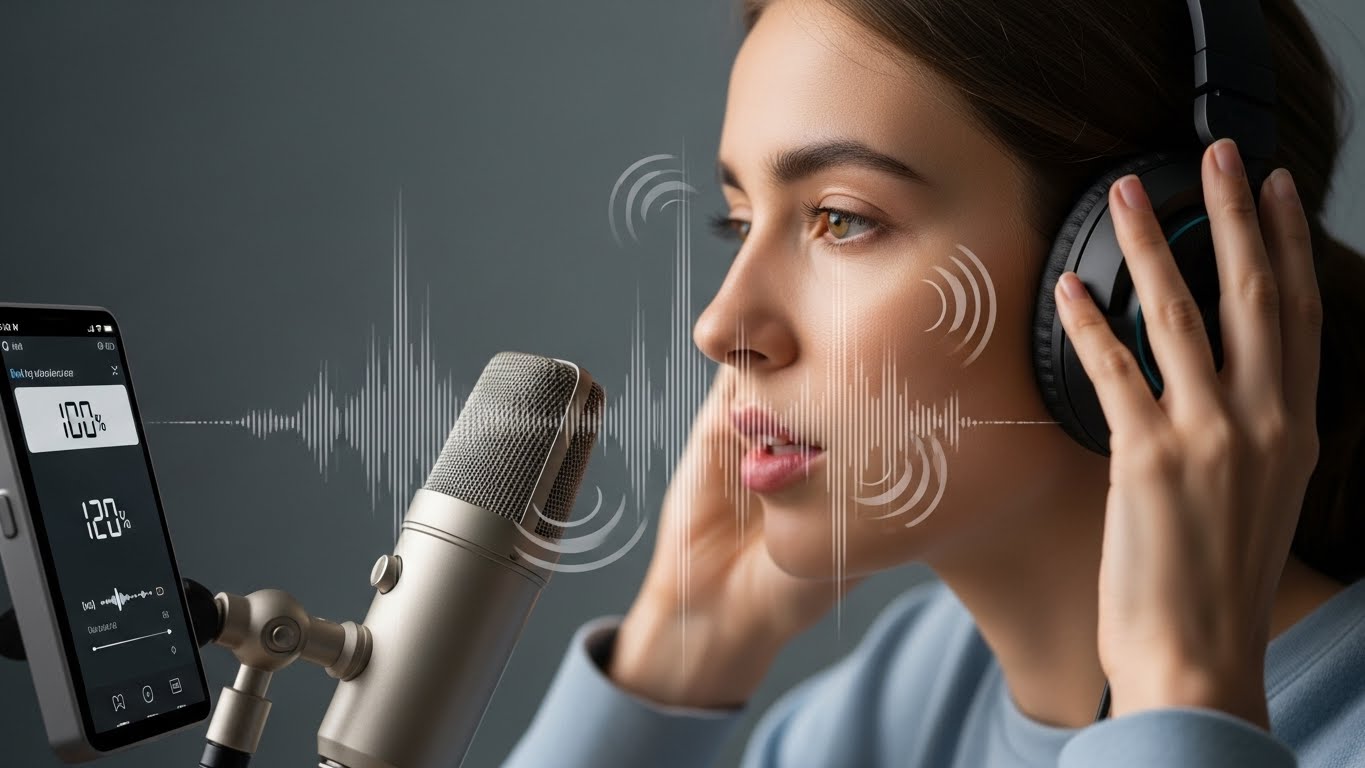 7단계 쉐도잉 공부법 중 듣고 따라 말하는 모습