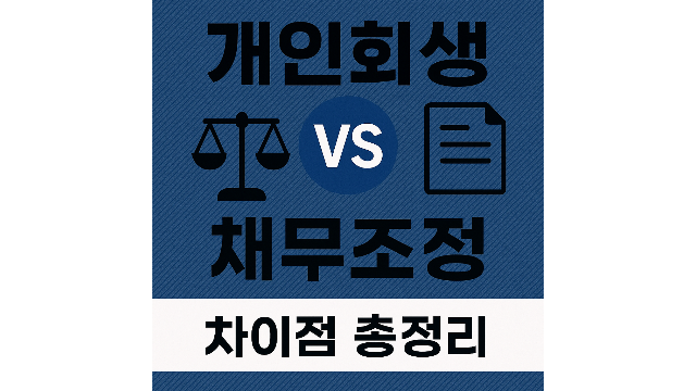 개인회생과 채무조정 차이점 정리