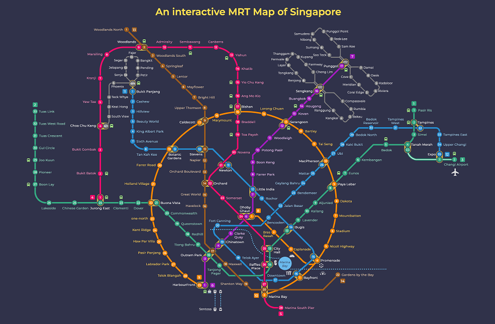 2023 싱가포르 MRT 노선도