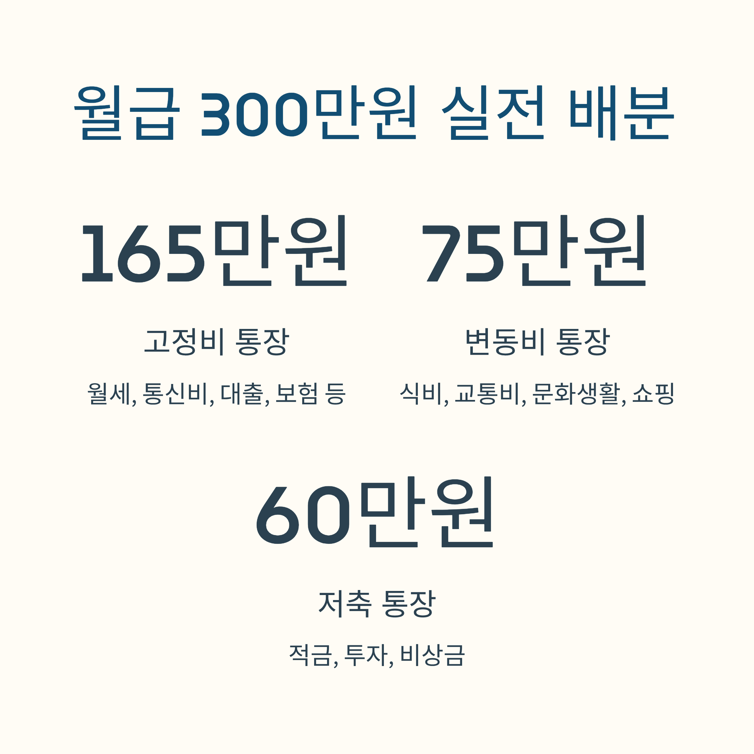 월급 300만원 실전배분 사례