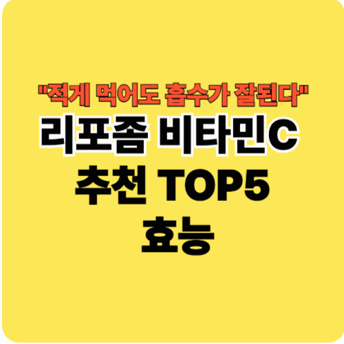 리포좀 비타민C 추천! 효능과 좋은 제품 추천 TOP5