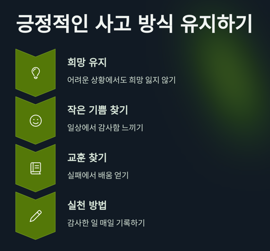 긍정적인 사고 방식 유지하기