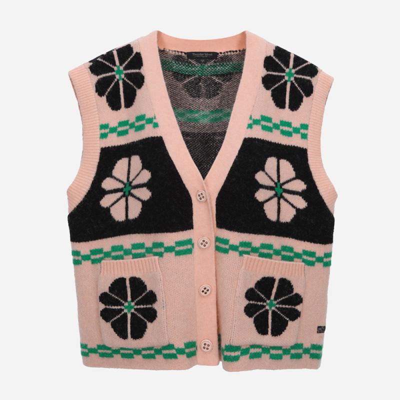 써스데이아일랜드 클로버 자카드 오픈형 T238MVT238W