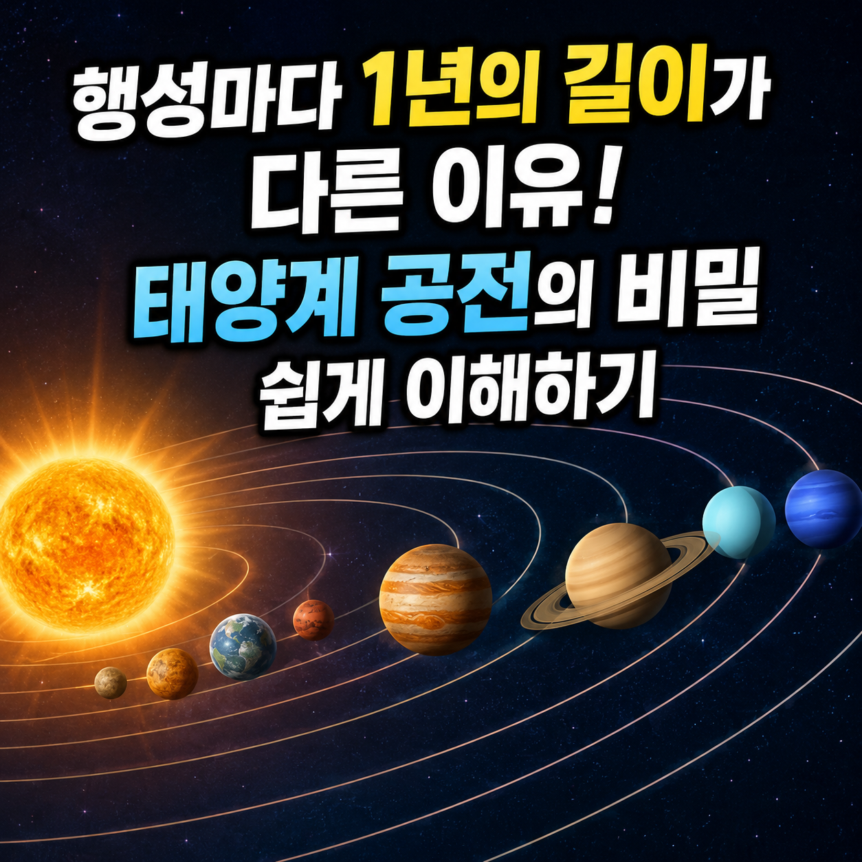 행성마다 1년의 길이가 다른 이유