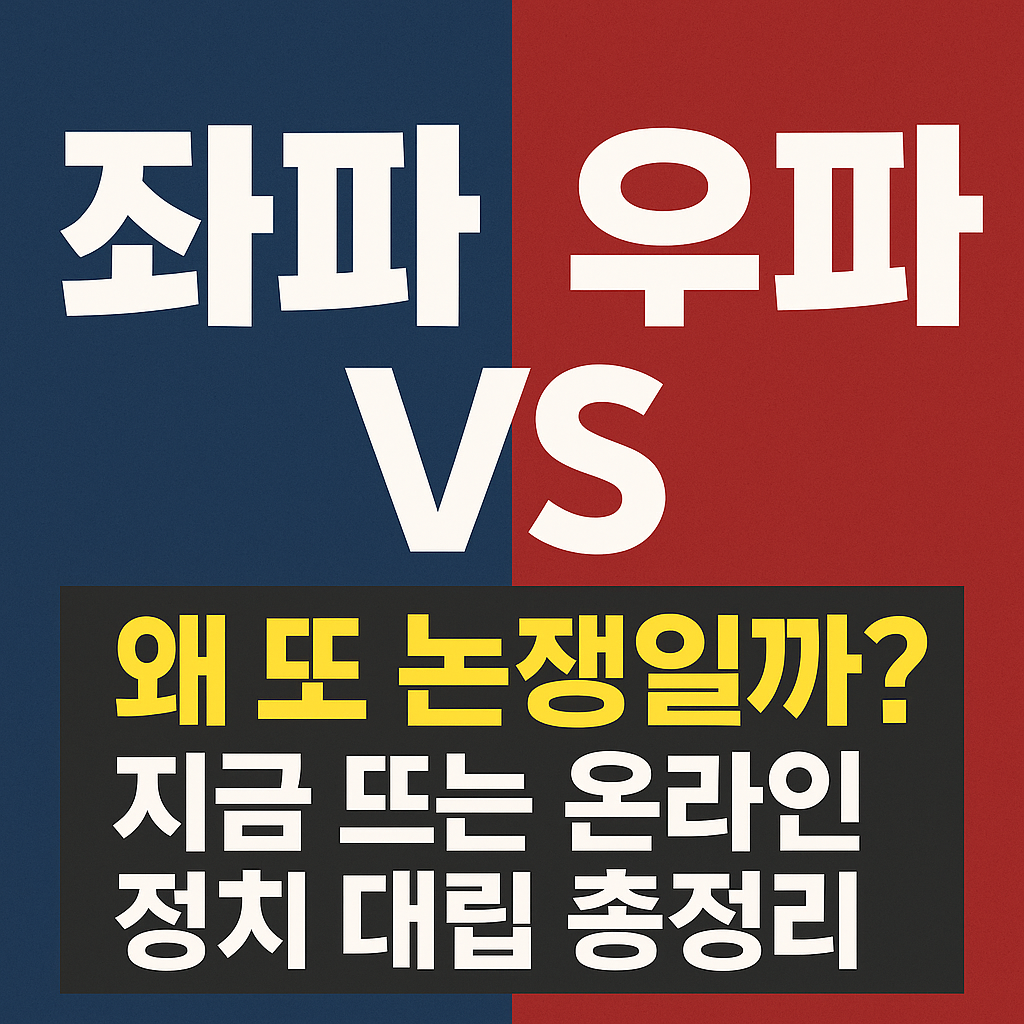 좌파 vs 우파, 왜 또 논쟁일까? 지금 뜨는 온라인 정치 대립 총정리