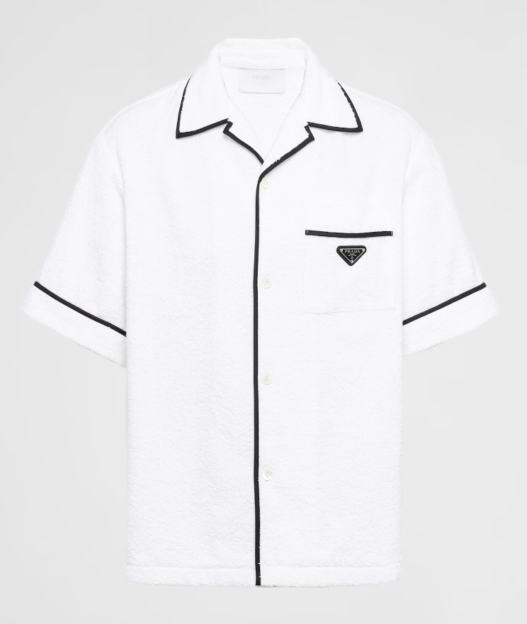 프라다 코튼 볼링 셔츠