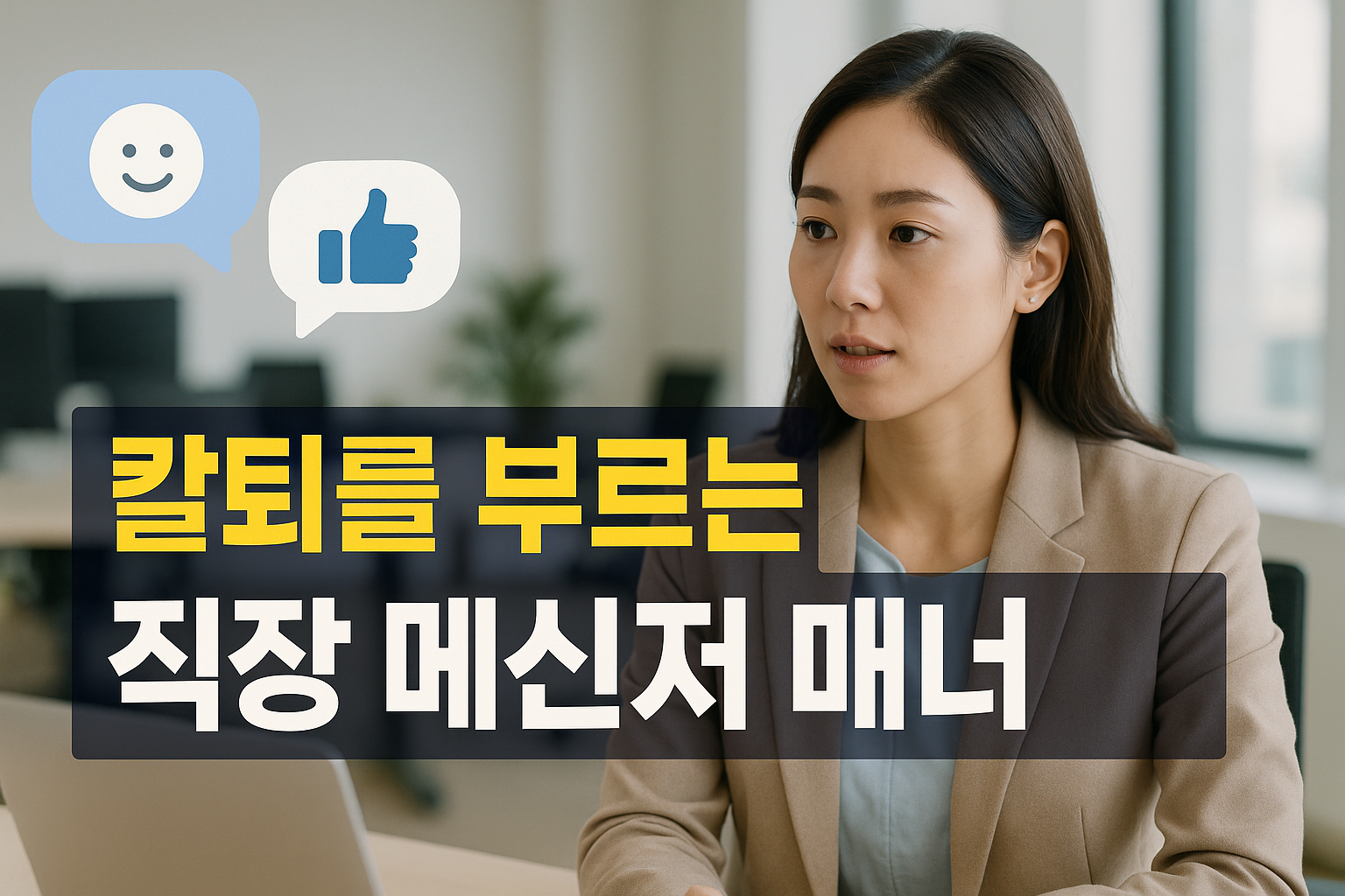 칼퇴를 부르는 마법? 직장 메신저 사용 매너