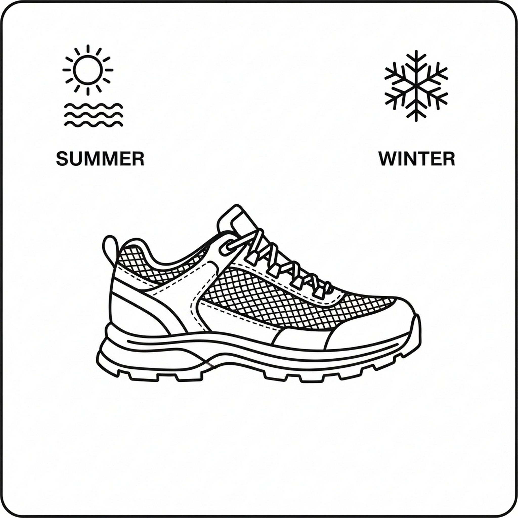 계절별 등산화 소재