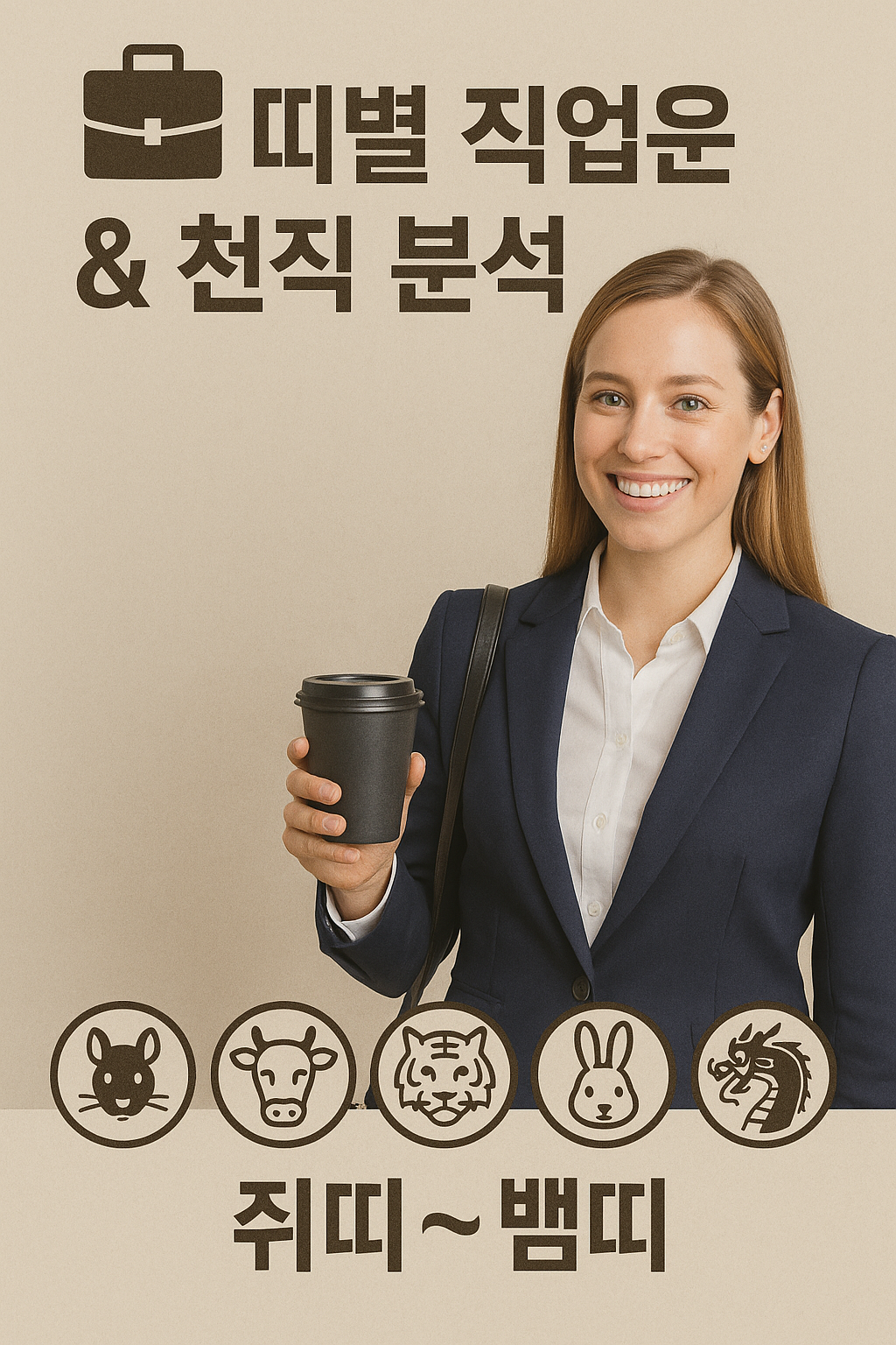 띠별 직업운 &amp; 천직 분석 (쥐띠~뱀띠)