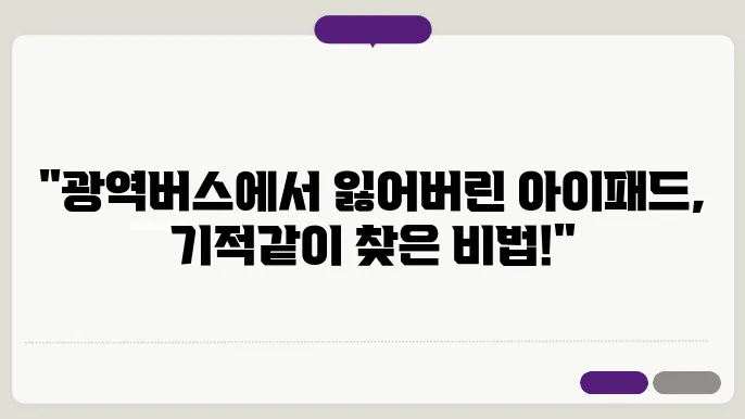 광역버스에서 아이패드 분실하고 찾은 경험담 분실물, 분실물 센터, 분실물 찾는 법
