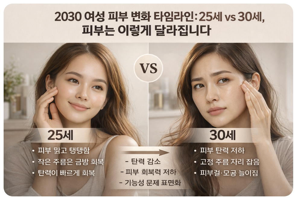 2030 여성 피부 변화 타임라인